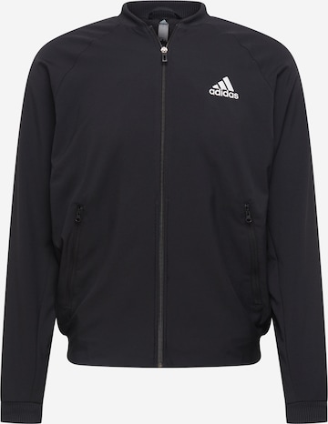 ADIDAS SPORTSWEAR Sportjas 'Stretch-' in Zwart: voorkant