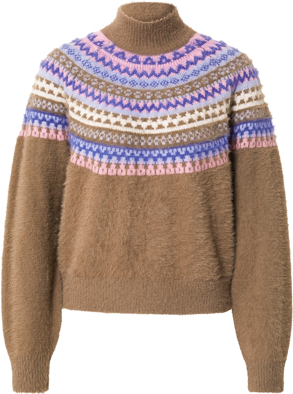 PIECES Pullover 'Feana' in Braun RE6153 PIECES Pullover 'Feana' in Braun RE6153