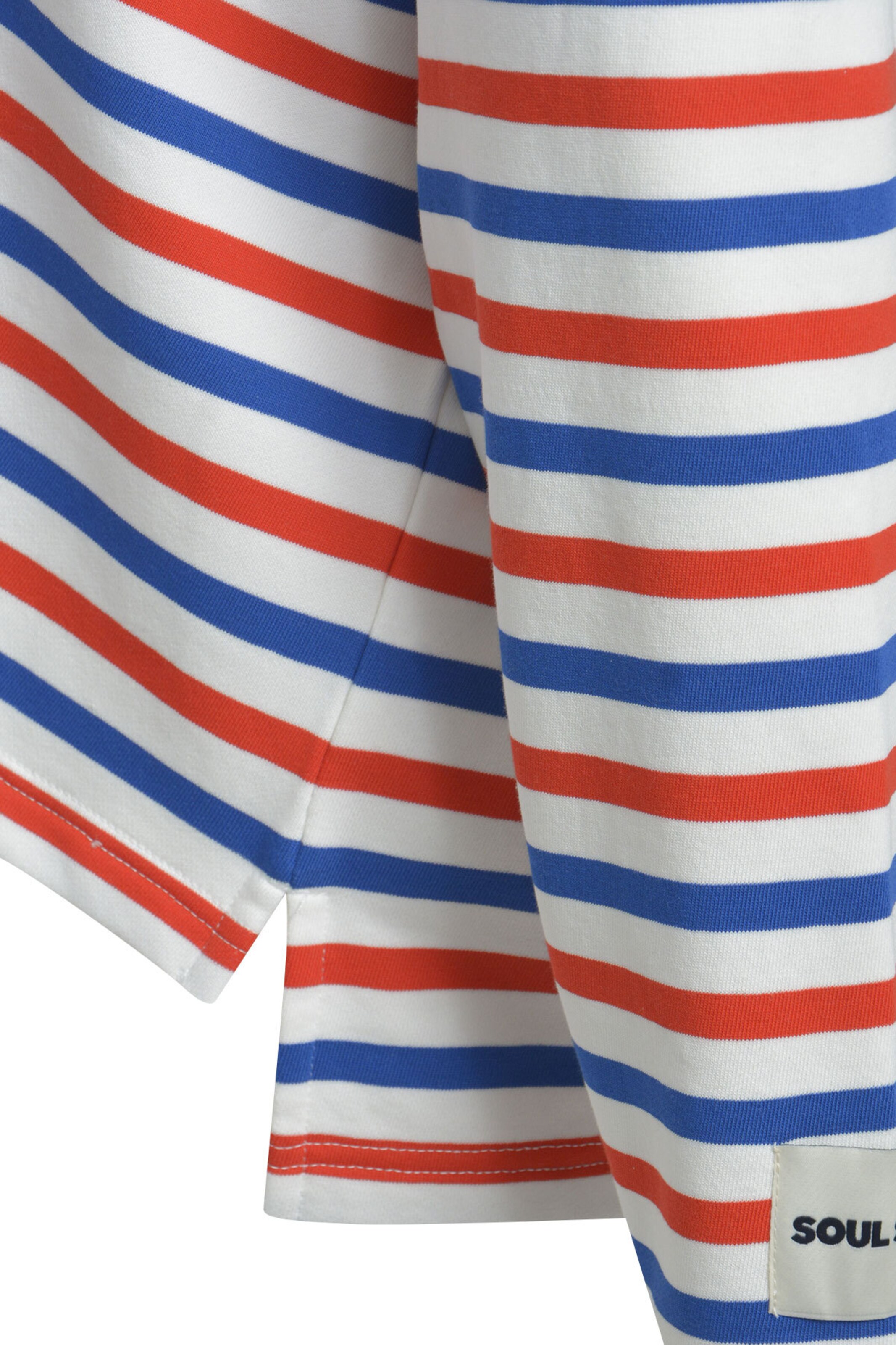 Smith&Soul Gestreiftes Boxy Sweatshirt mit Backprint in Blau