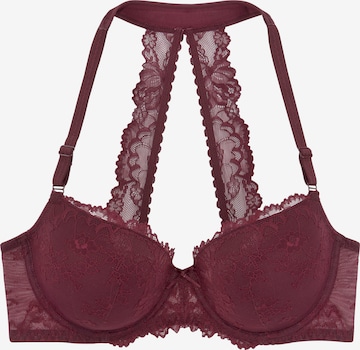 LASCANA Push-up Bra in Red: front