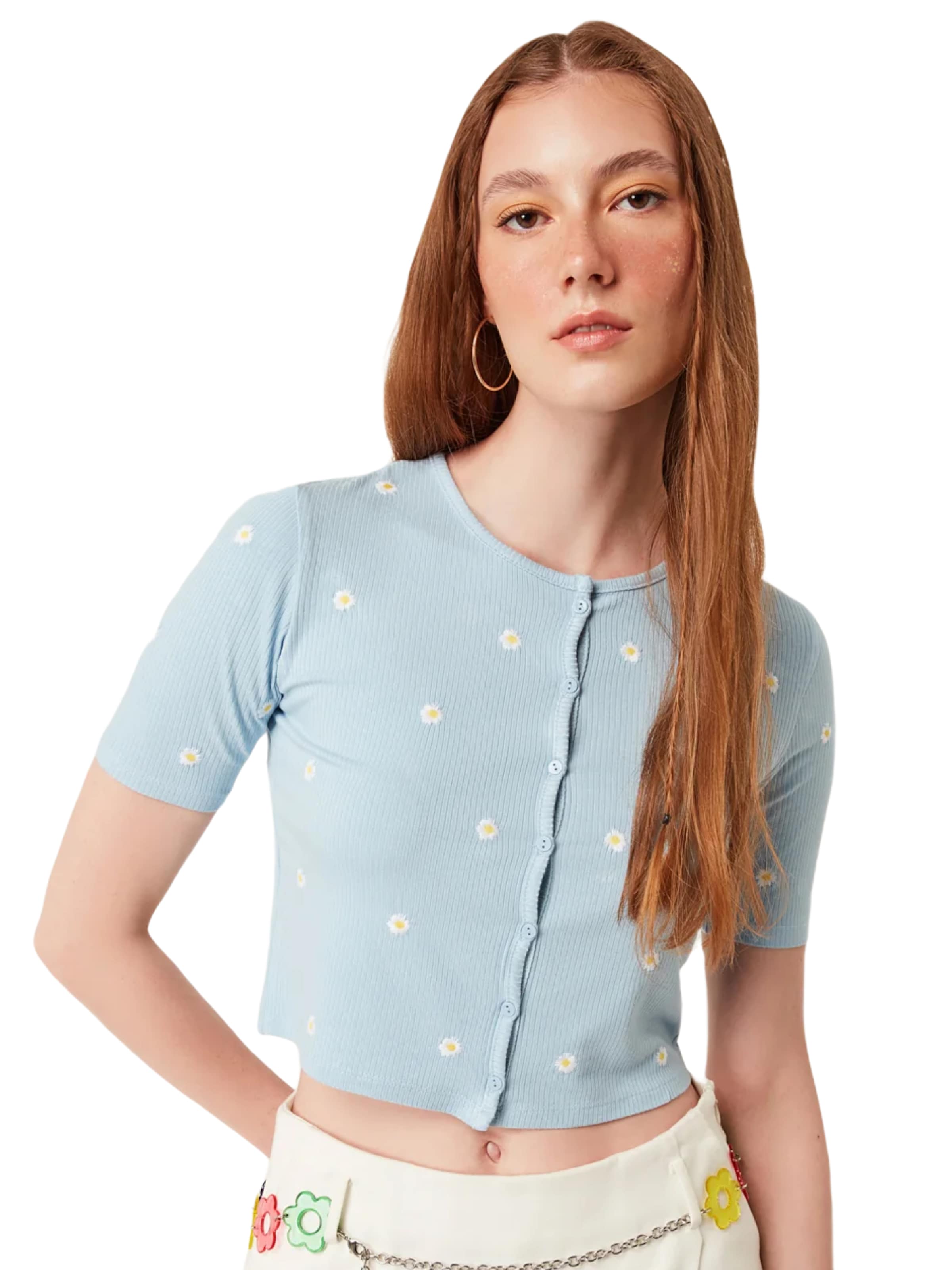 Cardigan No Matter What en bleu : devant