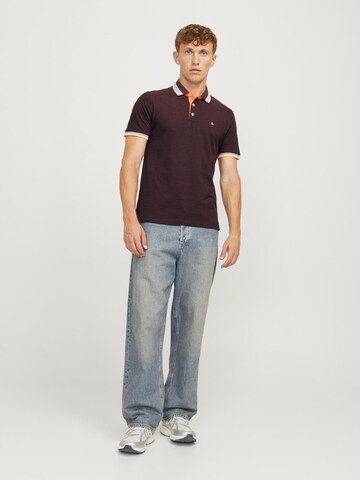 JACK & JONES Poloshirt 'JJEPAULOS' in Braun