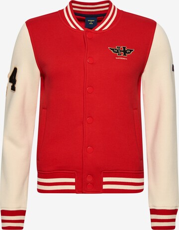 Superdry Tussenjas 'Vintage Collegiate' in Rood: voorkant