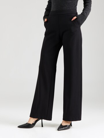 MAC Wide leg Broek 'CHIARA' in Zwart: voorkant