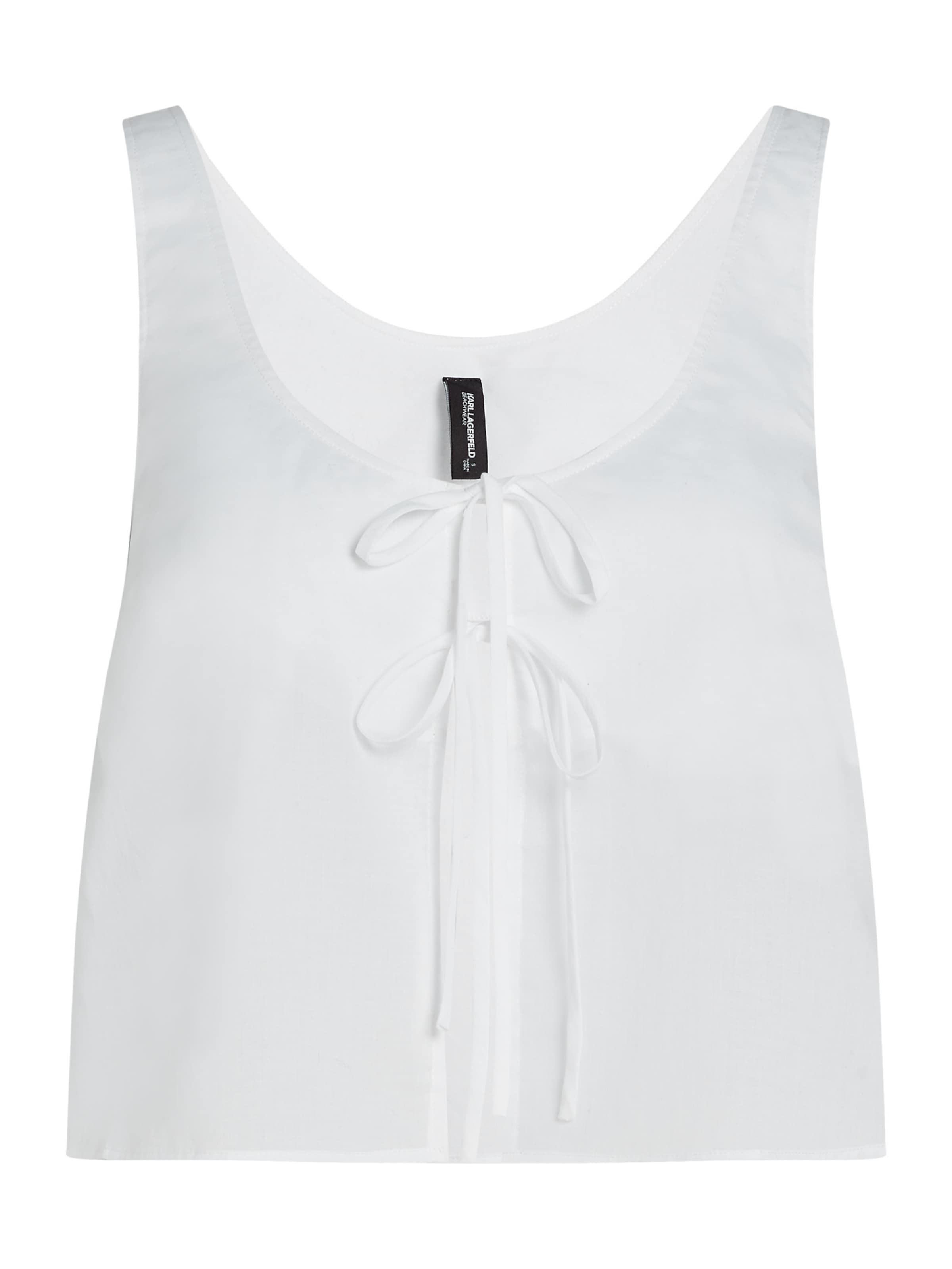 Karl Lagerfeld - Soutien Bustier Blusa em branco: frente