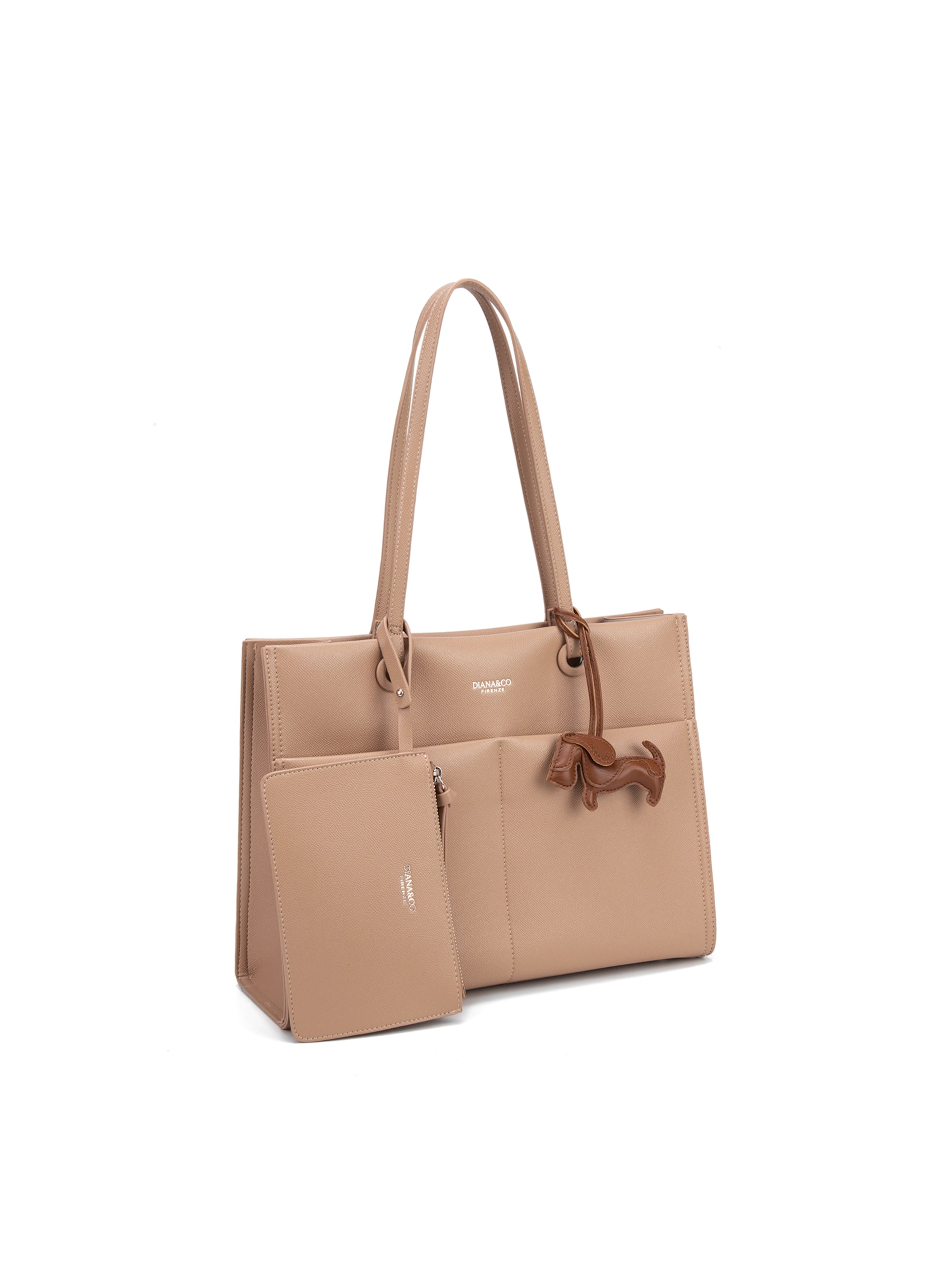 Shopper 'Borsa Shopper Donna Elora Lux - Pelle Vegana PU, Chiusura Magnetica' di Diana&Co. in marrone
