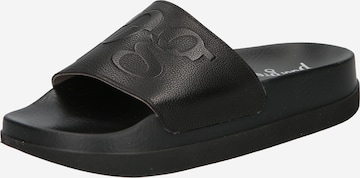 Paul Green Mules 'MASTERCALF' in Black: front