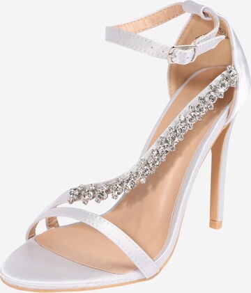 Chi Chi London Strap Sandals 'Kenny' in Silver: front