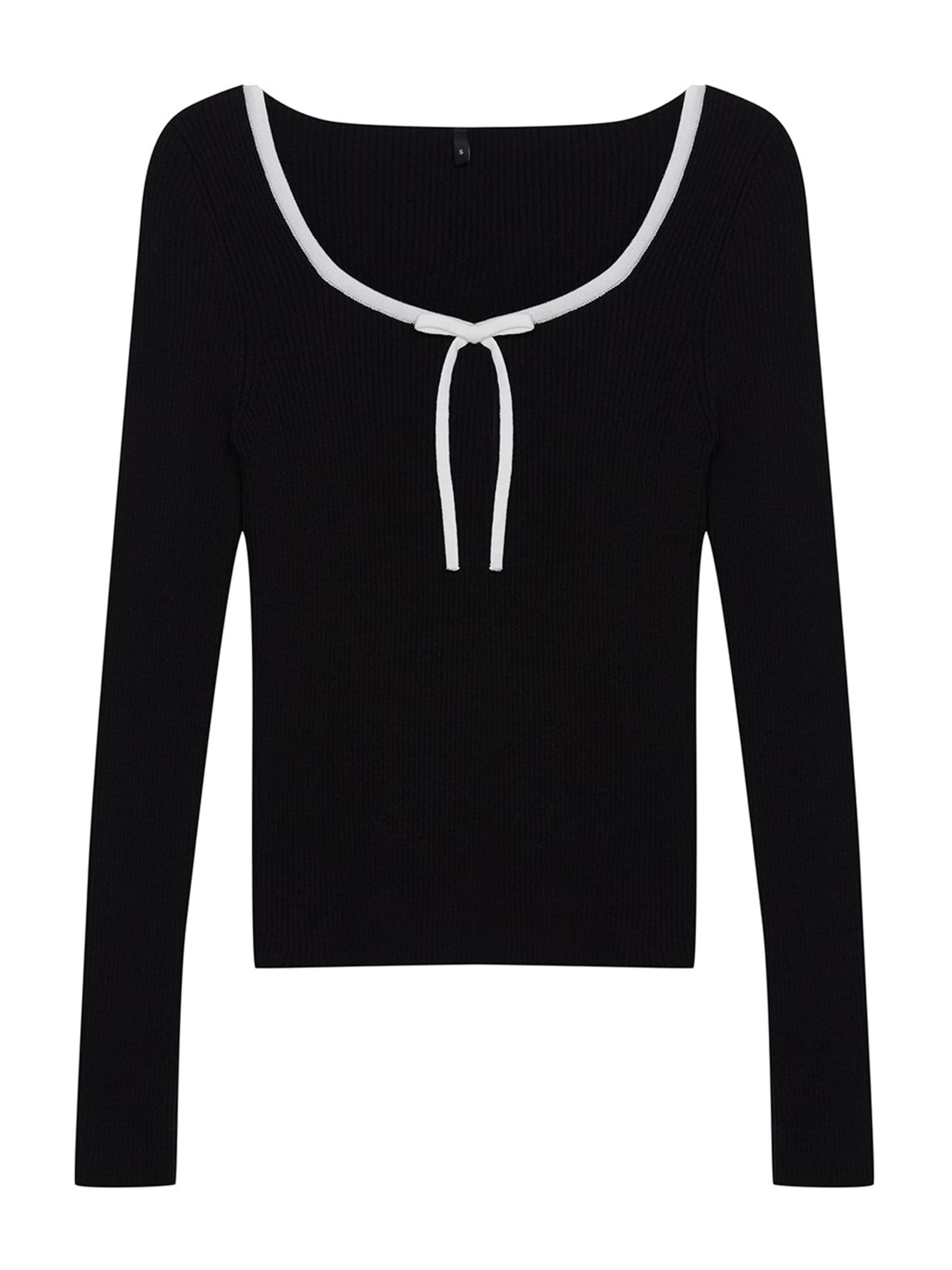 Trendyol Pulóver - fekete: elől