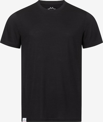 Alpenwert Shirt 'T-Shirt Herren Merino' in Black: front