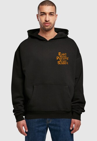 Merchcode Sweatshirt 'Funky Pineapple' in Schwarz: Vorderseite
