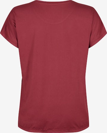 Active by Zizzi Sportshirt 'Abasic' in Rot