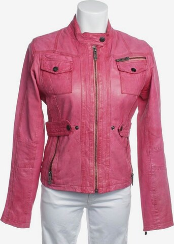 Rich & Royal Lederjacke / Ledermantel S in Pink: predná strana