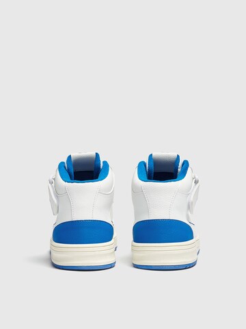 Pull&Bear High-Top Sneakers in Blue