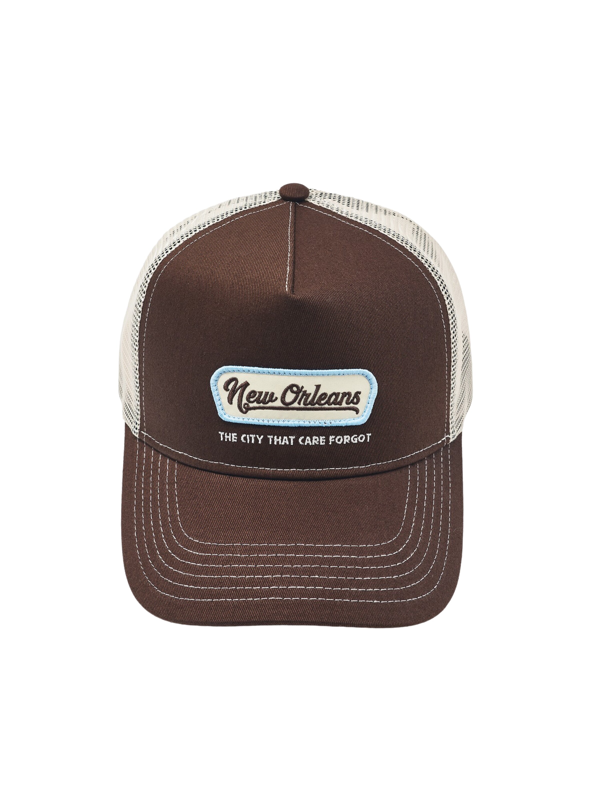 bézs / világoskék / barna Pull&Bear Sapkák 'GORRA NEW ORLEANS' - 55-60, Termék nézet