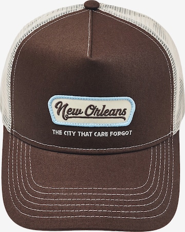 Pull&Bear Lippalakki 'GORRA NEW ORLEANS' värissä ruskea: etupuoli