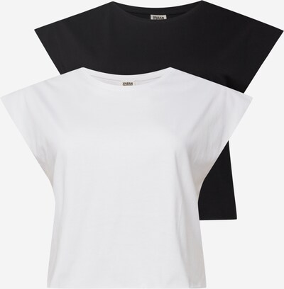 Tricou Urban Classics Curvy pe negru / alb, Vizualizare produs