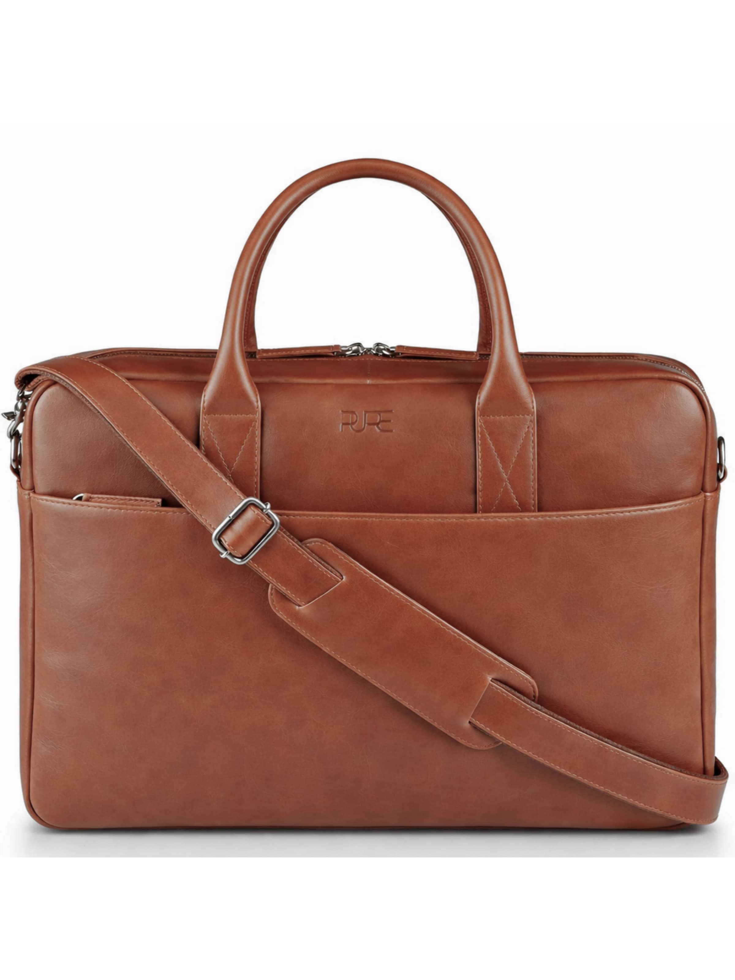 Sac d’ordinateur portable 'NAOS' PURE Studios en marron : devant