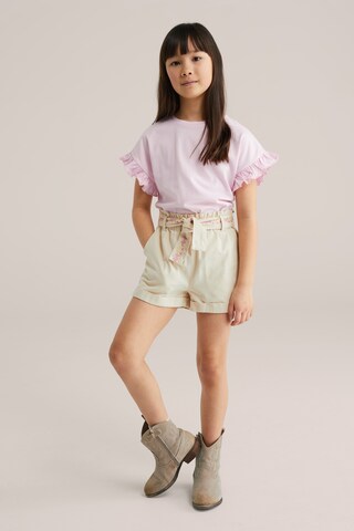 WE Fashion Футболка в Ярко-розовый