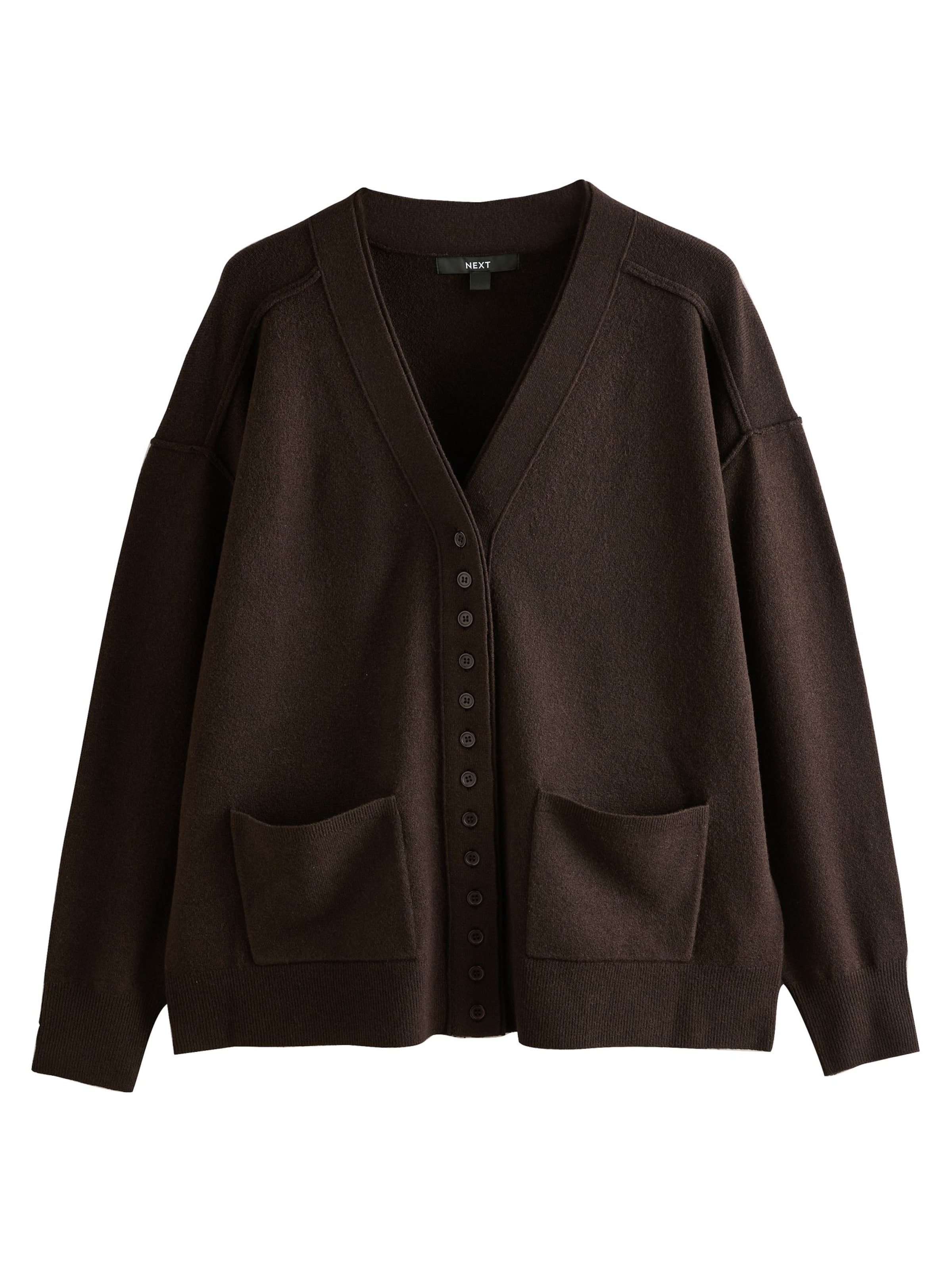 Next Neuletakki värissä ruskea: etupuoli