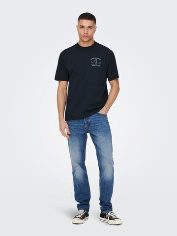 Only & Sons T-Shirt 'Farris Life' in Blau