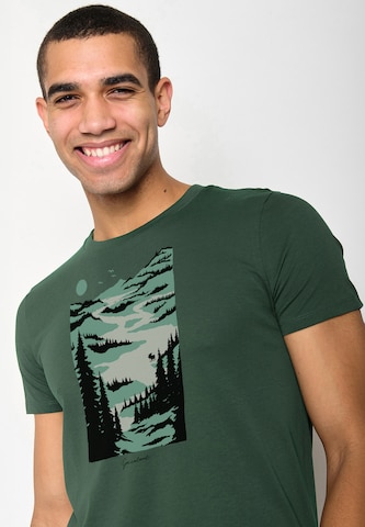 GREENBOMB Shirt 'Nature Lakeside' in Groen