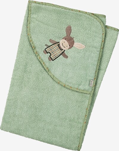 STERNTALER Shower Towel 'Emmilius' in Brown / Cappuccino / Light green / Black, Item view