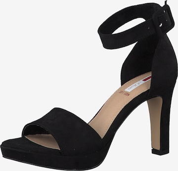 s.Oliver Strap Sandals in Black: front