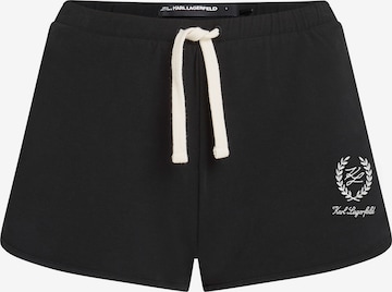 Regular Pantaloni 'Hotel' de la Karl Lagerfeld pe negru: față