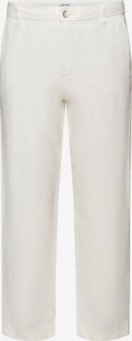 ESPRIT Loose fit Pleat-Front Pants in White: front