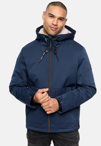 INDICODE JEANS Winter jacket ' Kylian ' in Blue: front