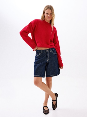 Bershka Svetr – červená