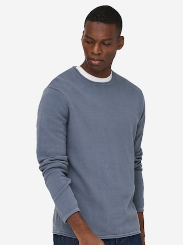 Only & Sons Sweater 'Felix' in Blue