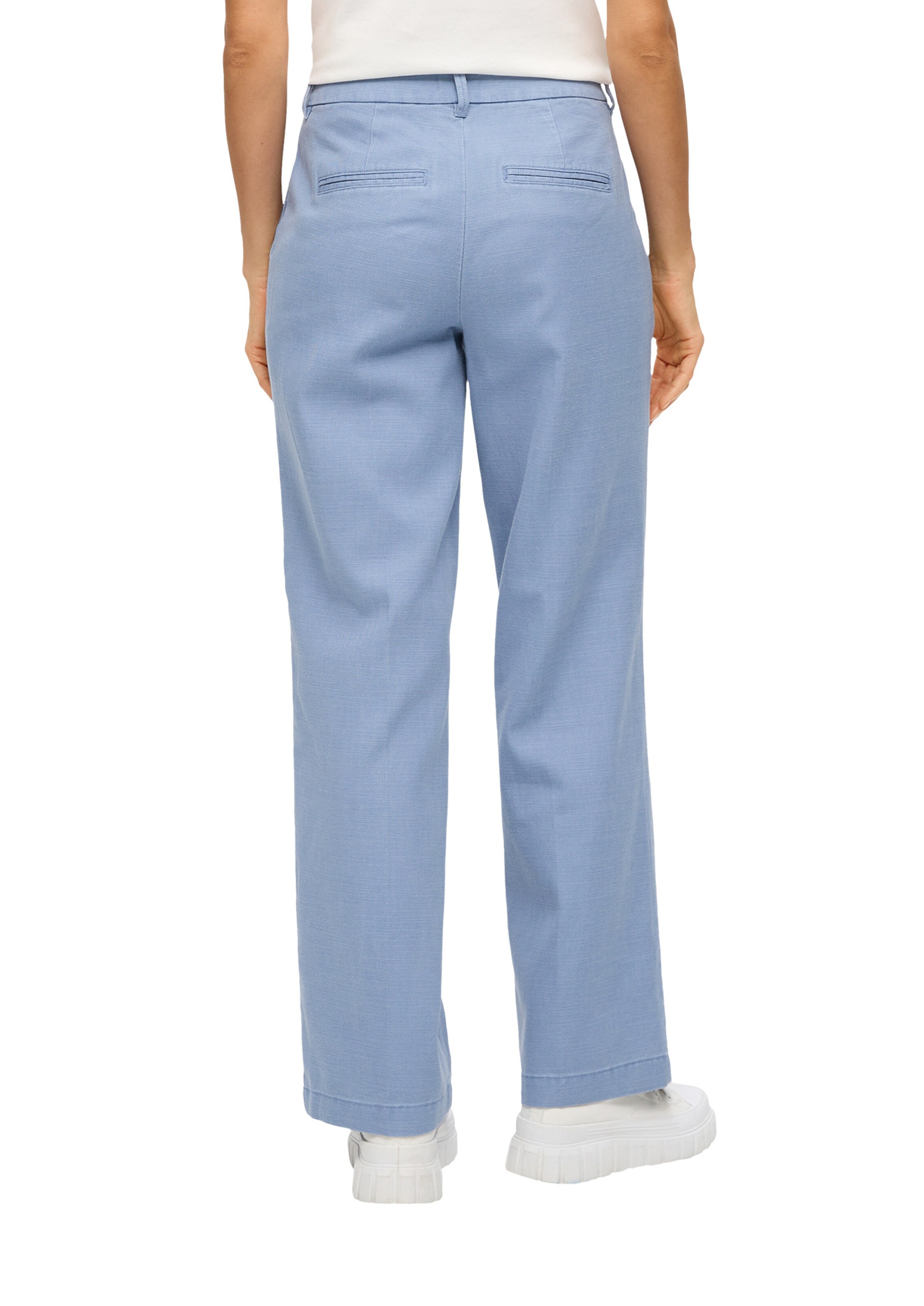 s.Oliver Wide leg Pleat-Front Pants in Blue