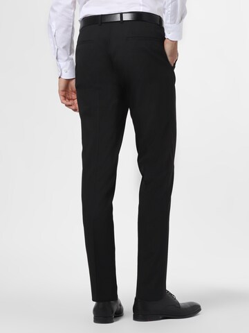 Finshley & Harding Slimfit Bügelfaltenhose in Schwarz