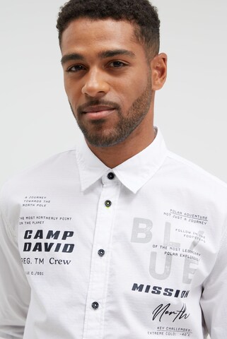 CAMP DAVID Regular Fit Hemd in Weiß
