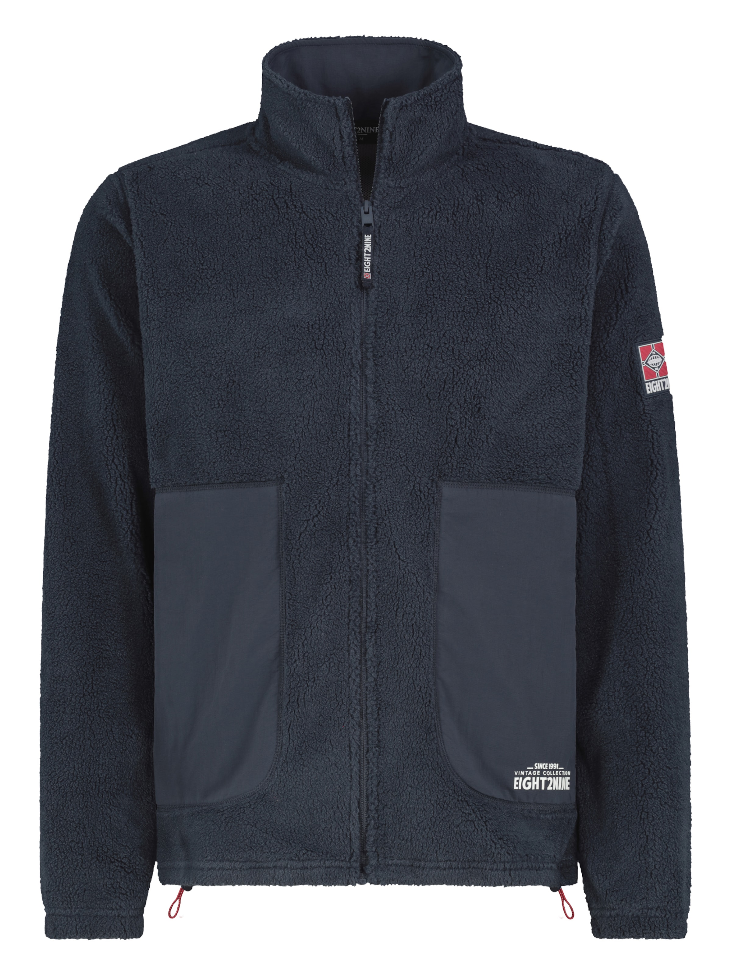 Eight2Nine Fleece Jacket in Blue: front