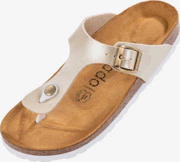 Palado Teenslipper 'Kos Metallic' in Beige: voorkant