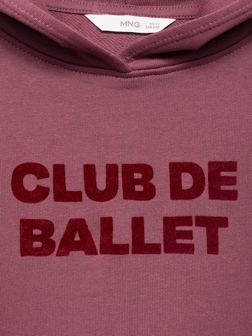 Bluză de molton 'BALLET' de la MANGO KIDS pe roșu