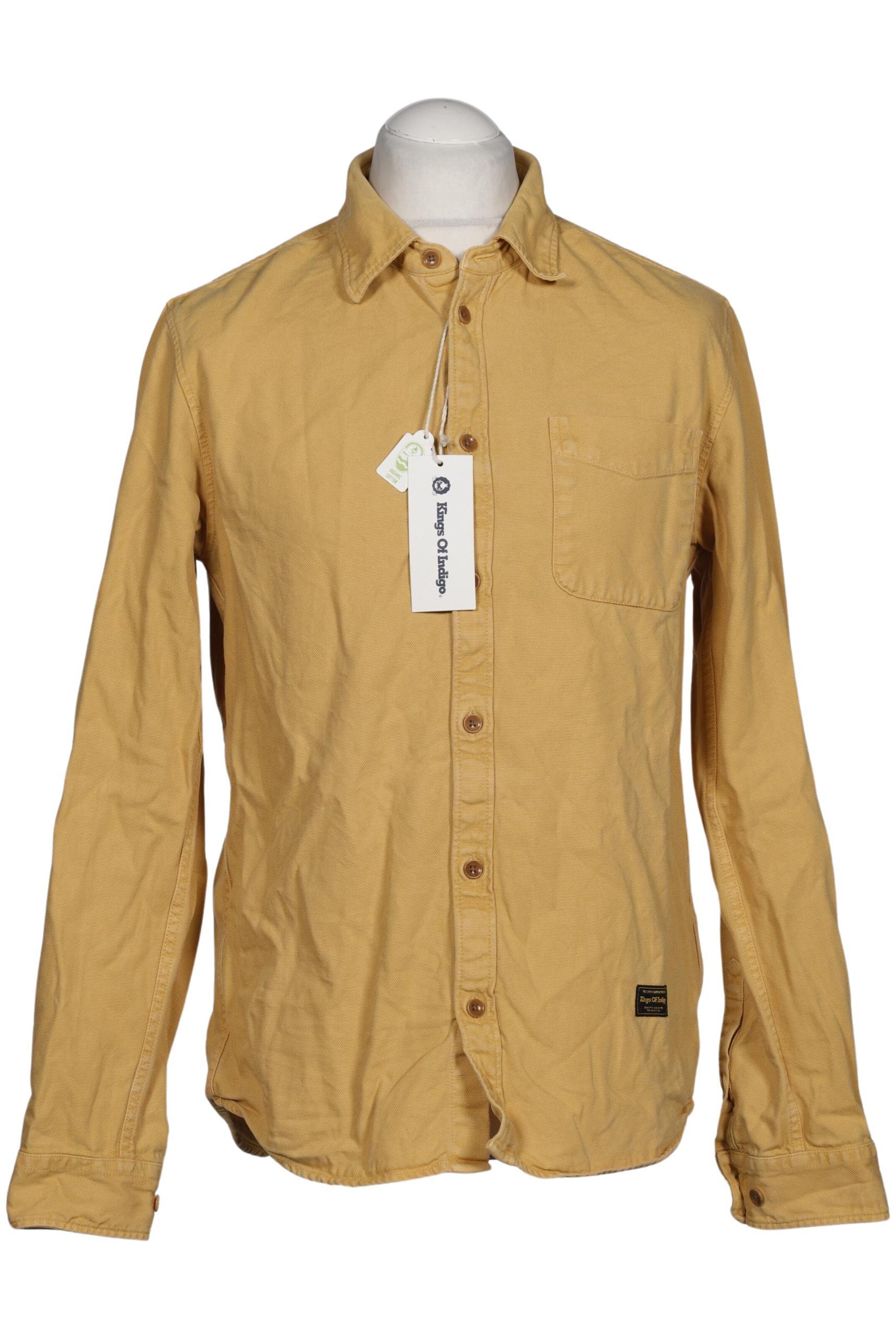 Kings Of Indigo Button Up Shirt in M in Orange: front