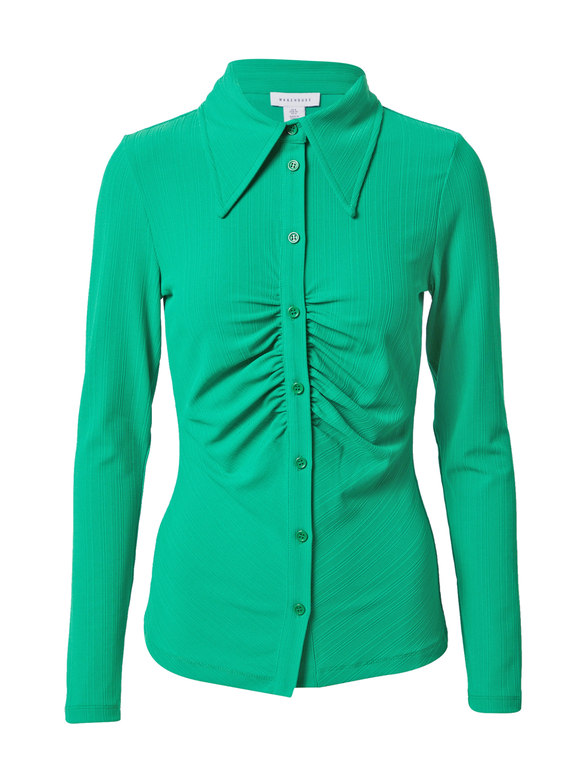 Warehouse Blouse in Groen: voorkant