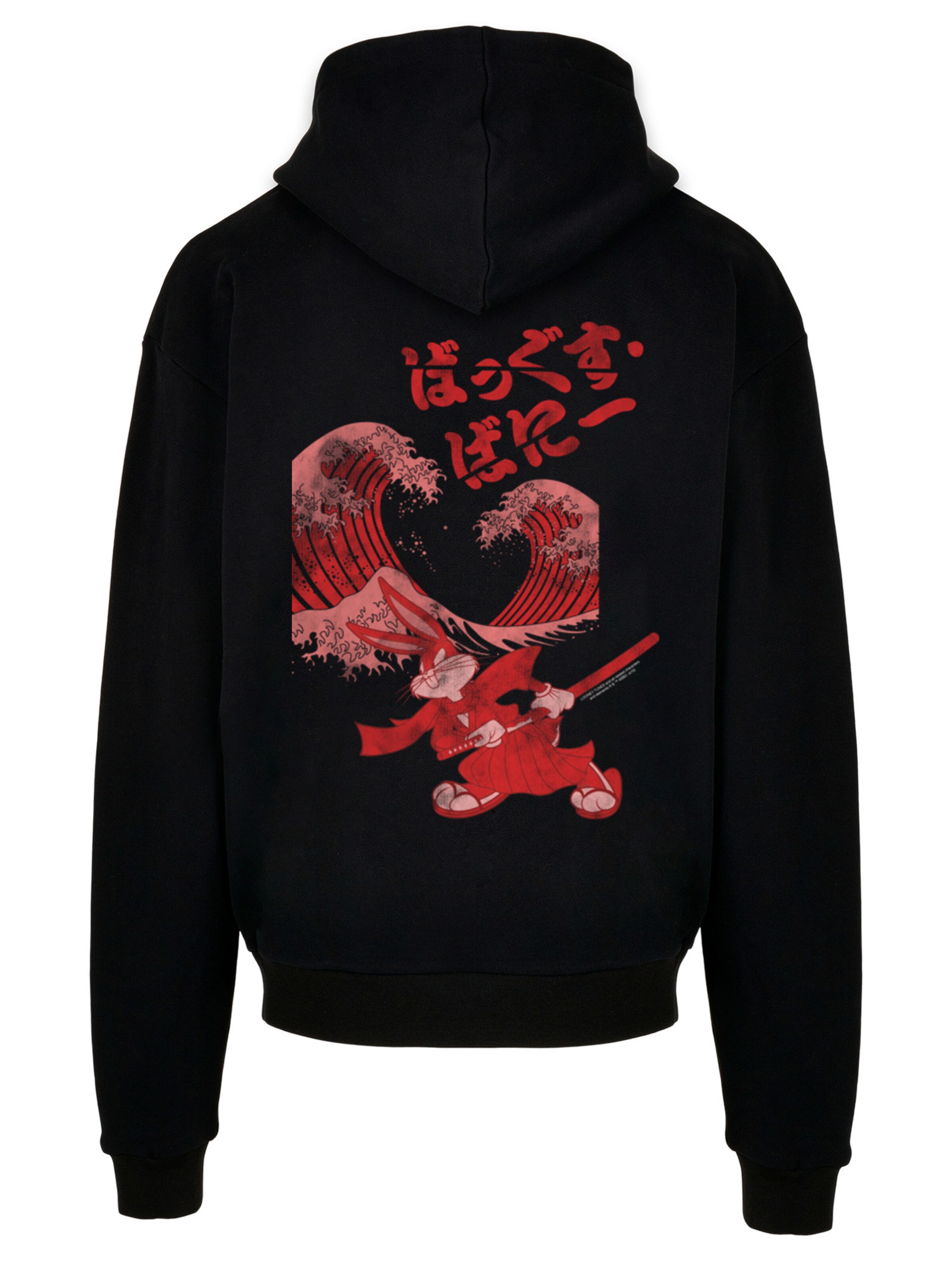 Sweat-shirt 'Looney Tunes Bugs Bunny Shogun' F4NT4STIC en noir : devant