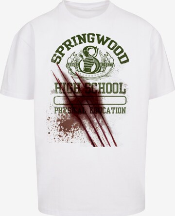 F4NT4STIC Shirt 'Nightmare On Elm Street Springwood Slasher' in Wit: voorkant