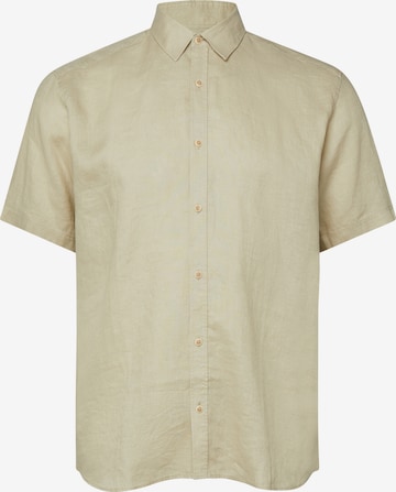 s.Oliver Button Up Shirt in Beige: front