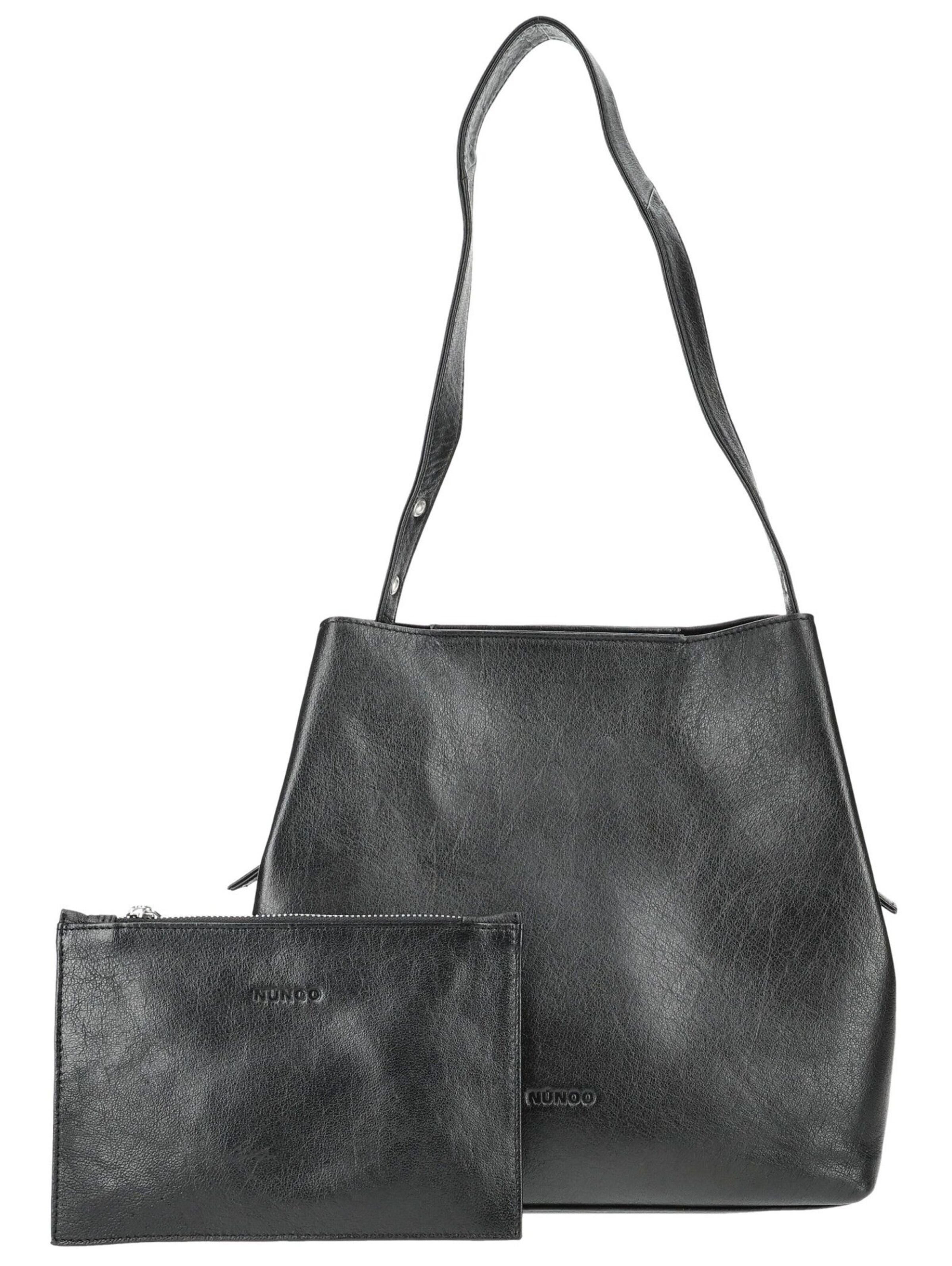 NÚNOO Schultertasche in Schwarz: Vorderseite
