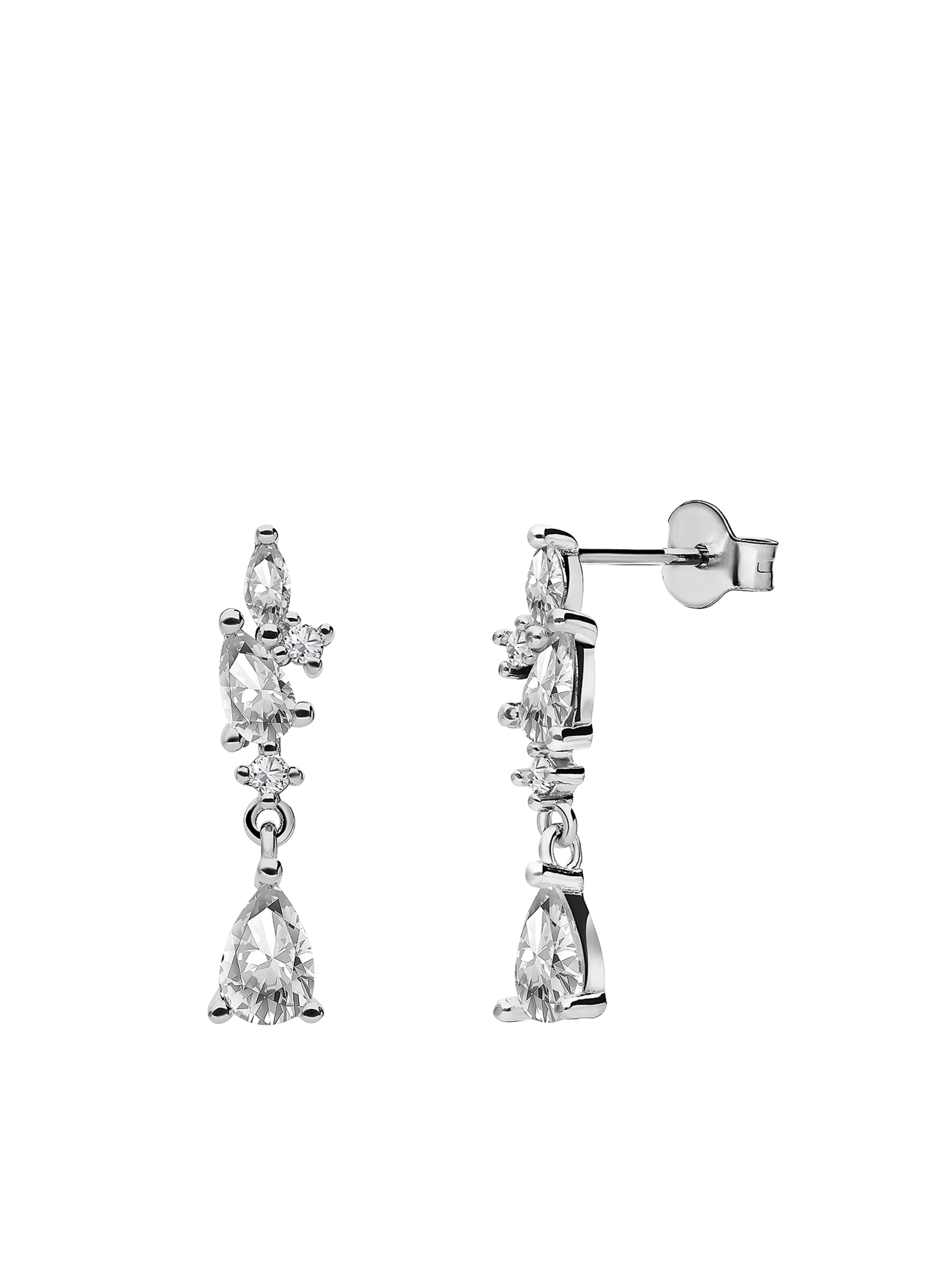 Lucardi Ohrringe in Silber: Vorderseite