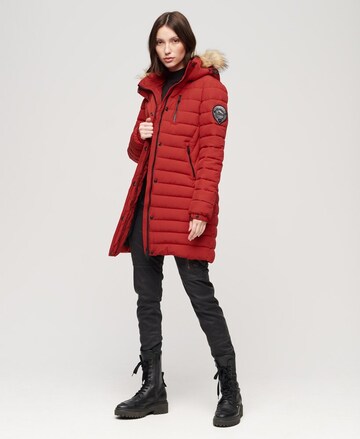 Superdry Winter Jacket 'Fuji' in Red