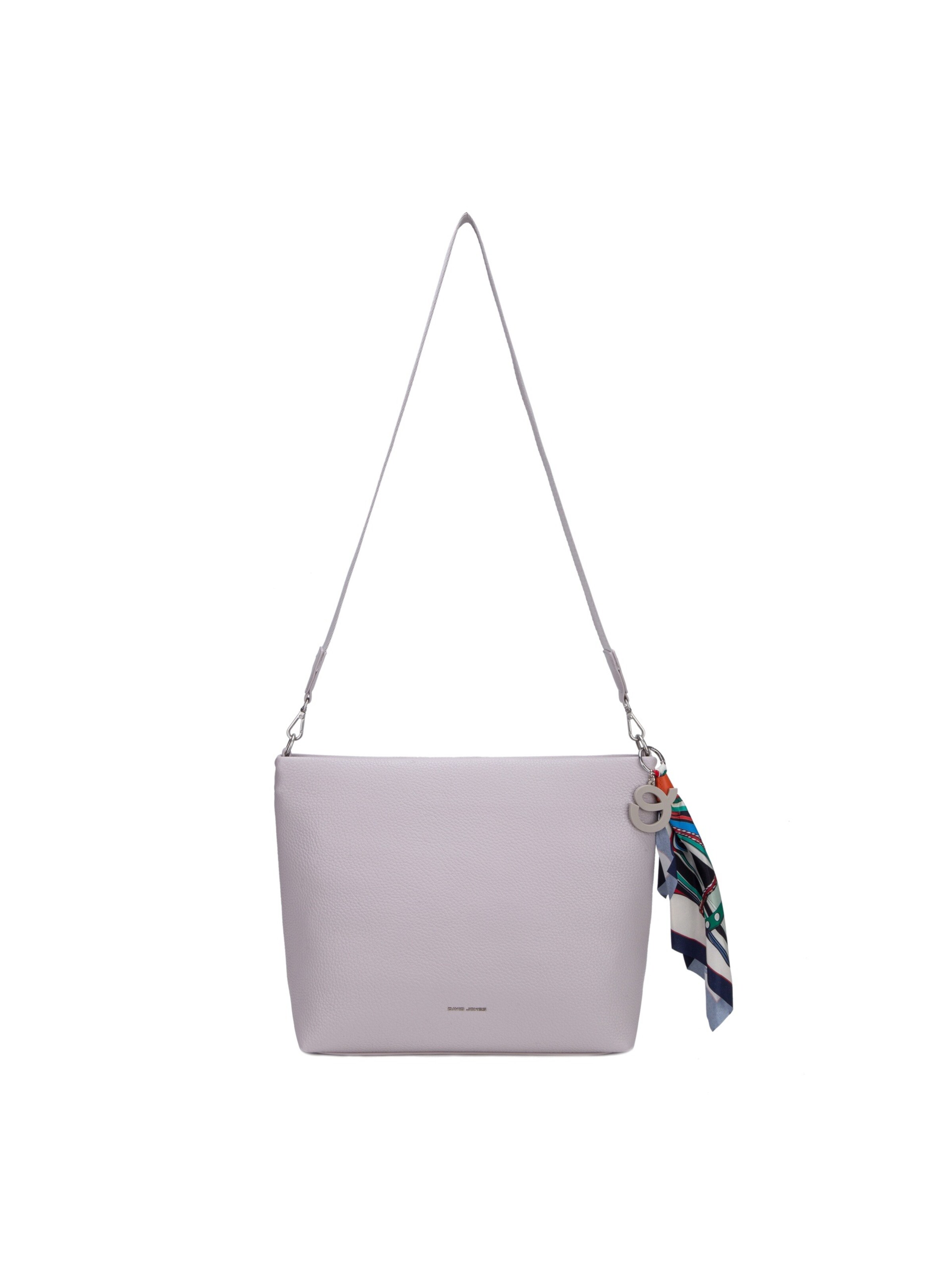 Borsa a spalla 'Borsa Hobo David Jones con Foulard Multicolore e Charm' di David Jones in lilla