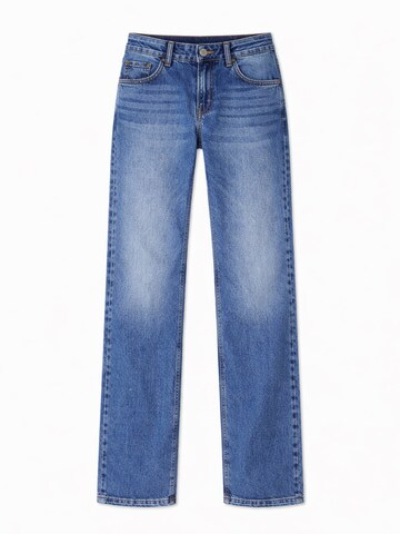 IT'S BASIC Regular Jeans 'Straight Low Rise Jeans' in Blauw: voorkant