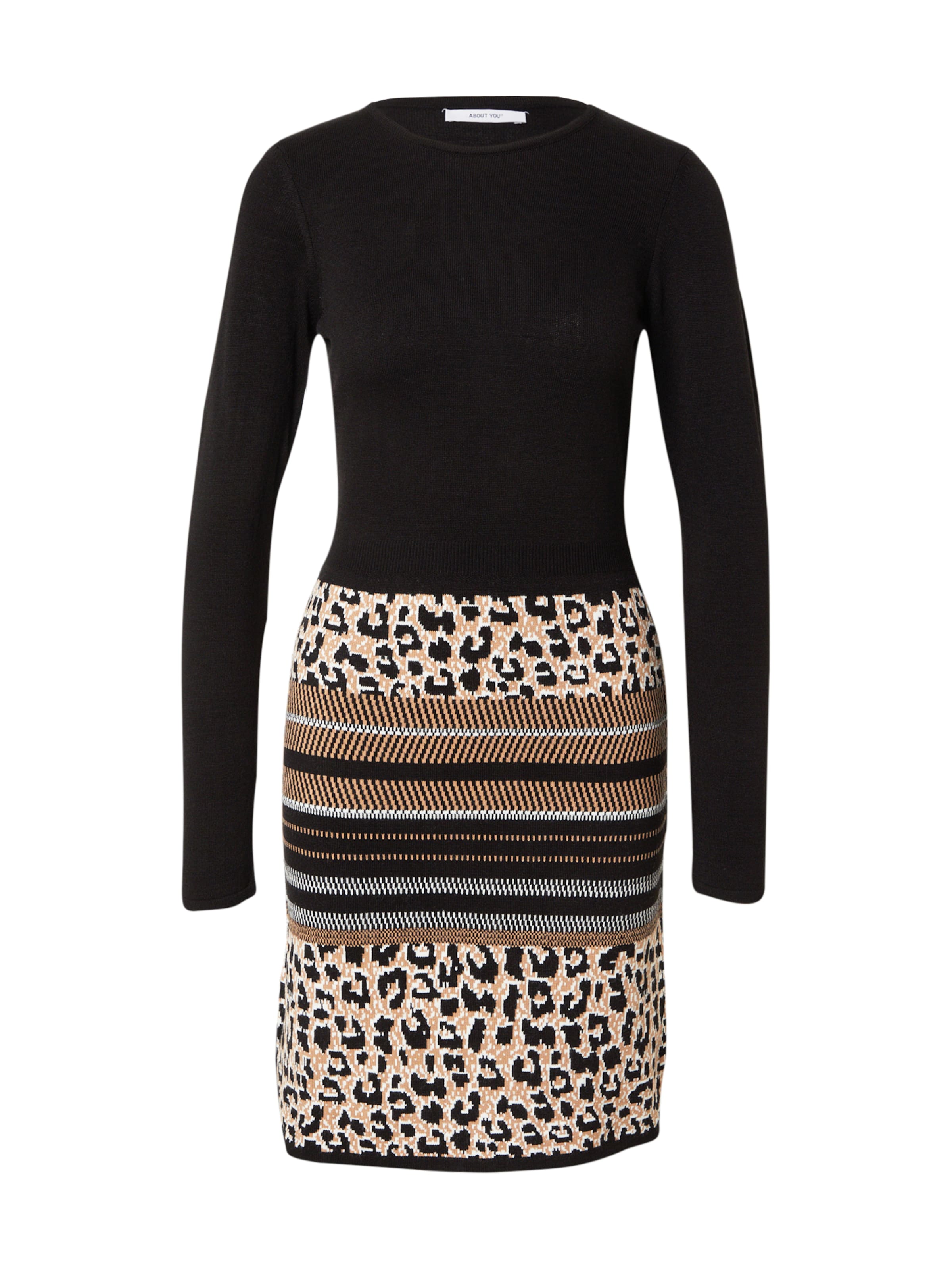 ABOUT YOU Πλεκτό φόρεμα &#x27;Penelope&#x27; σε μαύρο: μπροστά